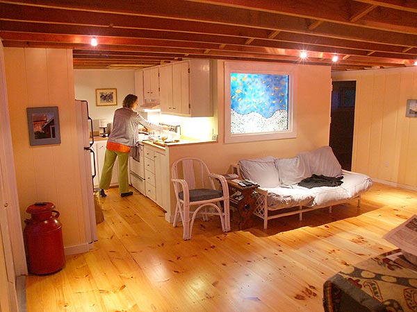 living area at night